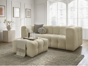 Canapé droit fixe BOBOCHIC CLOUD 4 places Tissu beige