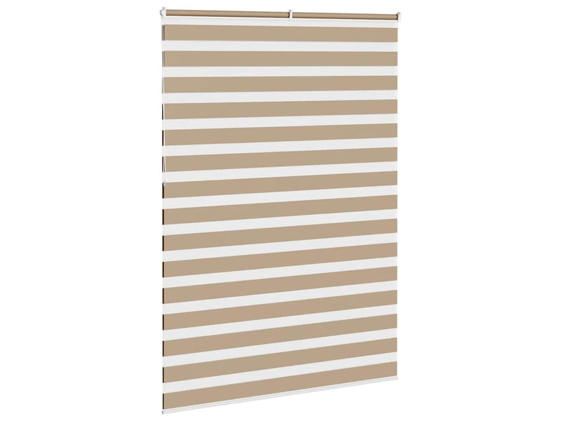 Store zèbre, store de fenêtre marron sable largeur du tissu 160,9 cm polyester cf48795 - Conforama D