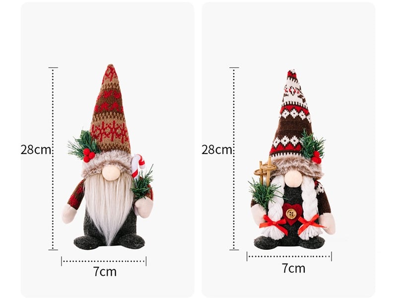  Traîneau de noel lot de 2 deco noël peluche elfe christmas décoration pour maison cuisine 28x7cm rouge  - Conforama B