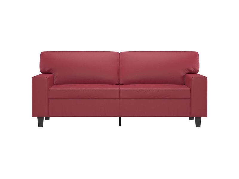  Canapé droit, sofa, canapé à 2 places rouge bordeaux 140 cm similicuir cf20358  - Conforama D
