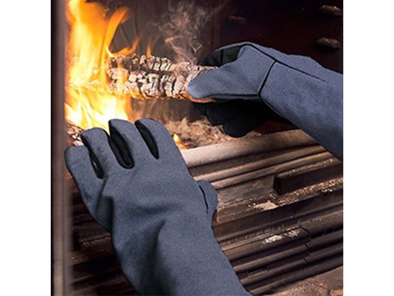  Gants de soudage en cuir pour barbecue, four, cheminée et tig – 40cm 16 pouces  - Conforama E