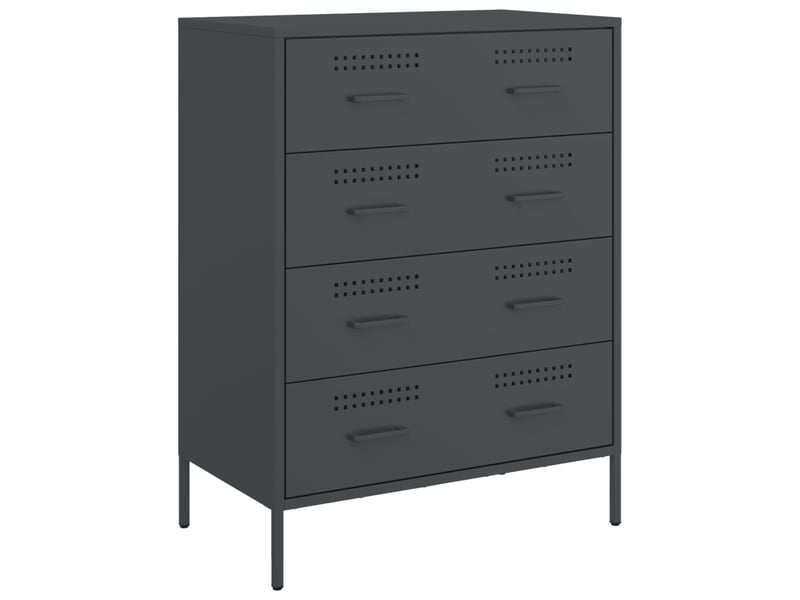 Buffet - bahut - meuble de rangement anthracite 68x39x89 cm acier  - Conforama A