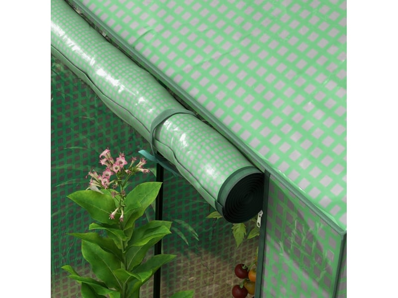  Mini serre de jardin verte - 2 pièces, trous d'aération, ouverte sur rouleau, 100 x 80 x 150 cm  - Conforama C