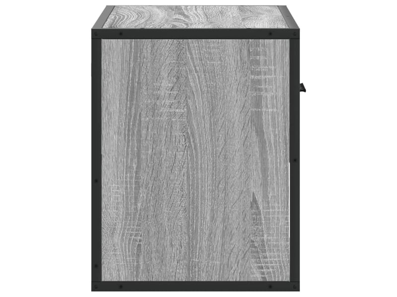  Meuble tv - banc tv - meuble de rangement sonoma gris 60x31x39,5 cm bois d'ingénierie et métal  - Conforama E