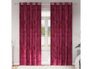 Lot de 2 rideaux en velours, rideaux de fenêtre bordeaux 260 x 140 cm velours cf44151