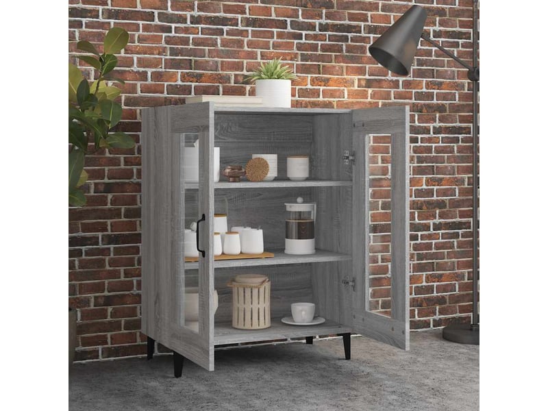  Buffet - bahut - meuble de rangement sonoma gris 69,5x34x90 cm bois d'ingénierie  - Conforama C
