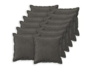 Lot de 12 coussins avec oreiller, coussins décoratifs houten gris foncé fløjl cf50991