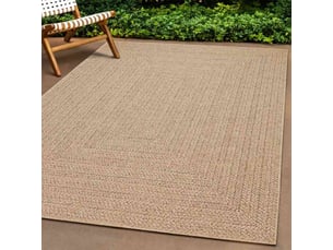Tapis de salon - tapis zizur 240x340 cm aspect de jute intérieur et extérieur