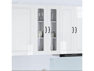 Meuble mural de cuisine | armoire de cuisine blanc brillant shl9485