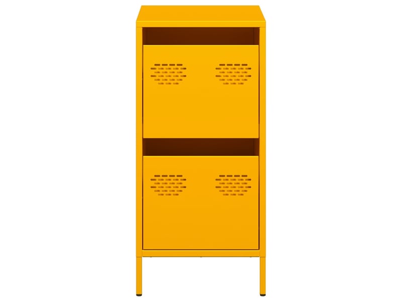  Buffet - bahut - meuble de rangement jaune moutarde 35x39x73,5 cm acier laminé à froid  - Conforama E