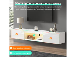 Meuble tv coloris blanc  <strong></strong>  <strong></strong>
