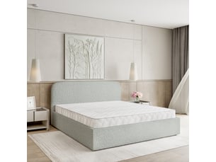 Lit coffre 200x200 cm <strong>MASSENO</strong> <strong></strong> coloris gris