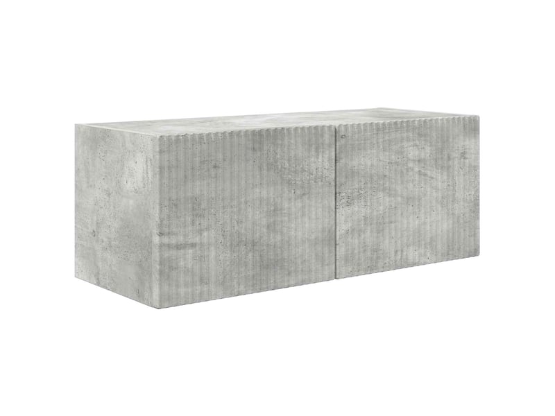  Ensemble meuble tv - banc tv - meuble de rangement 2 pcs gris béton bois d'ingénierie  - Conforama E