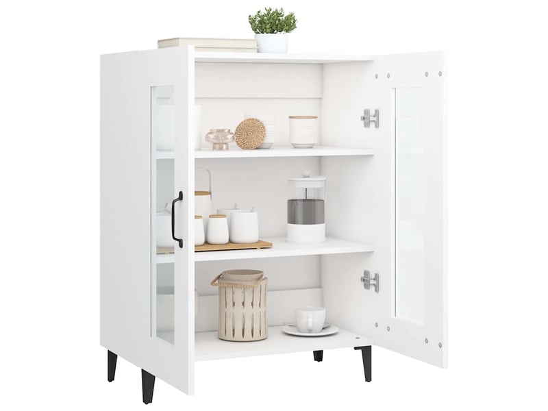  Buffet - bahut - meuble de rangement blanc 69,5x34x90 cm bois d'ingénierie  - Conforama E