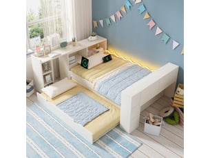 Lit gigogne 90x200 cm Morn Vibe coloris blanc