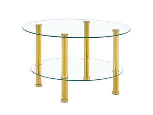 Table basse rond(e) coloris doré   - 70 cmx70 cm
