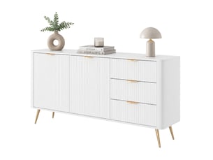 Buffet 2 porte(s)  3 tiroir(s) DMORA Halilala - 163 cm coloris blanc 