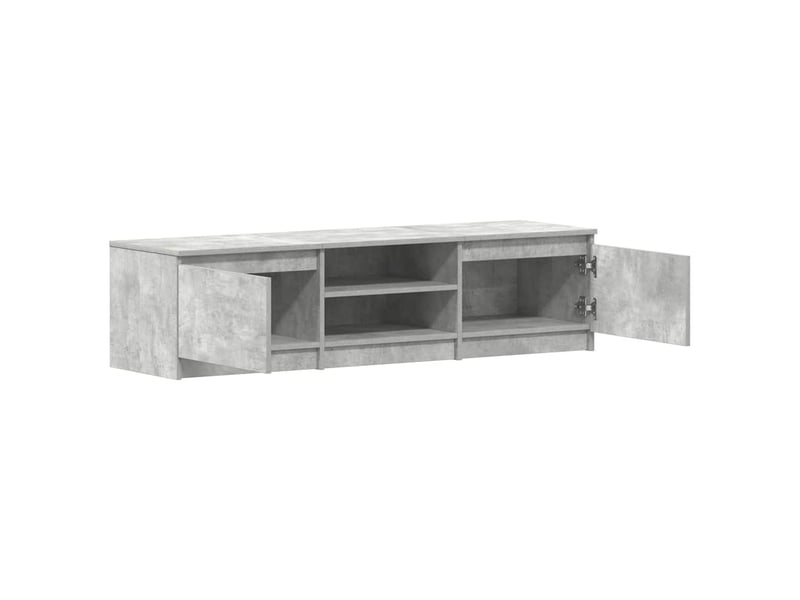  Meuble tv - banc tv - meuble de rangement gris béton 140x40x35,5 cm bois d'ingénierie  - Conforama E
