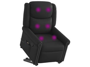 Fauteuil convertible VIDAXL Polyester noir