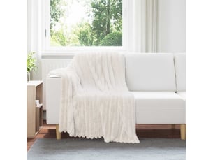 Plaid canapé crème 150x130 cm 0.45 kg polaire