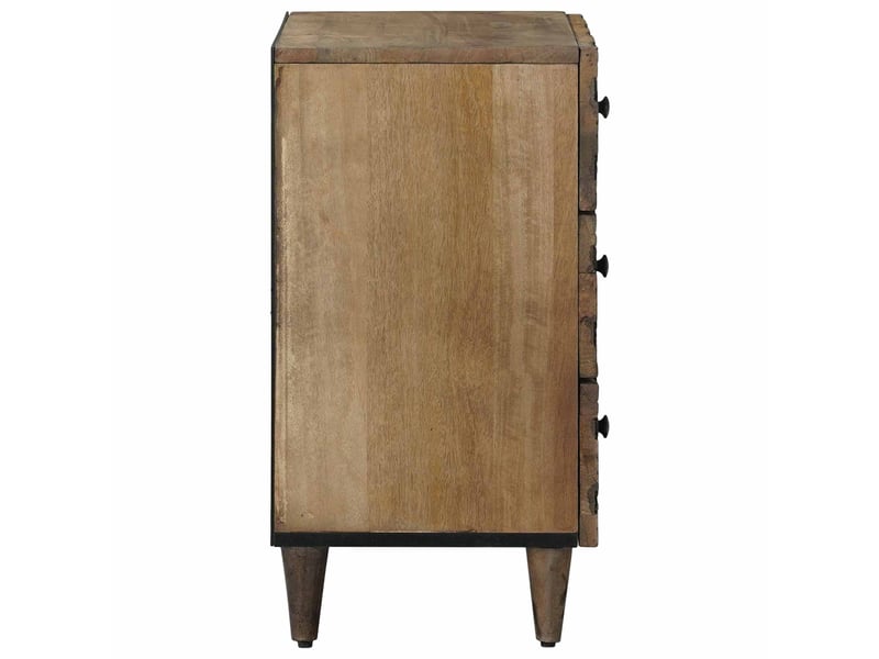 Table de chevet marron 50 x 33 x 60 cm bois de mangue massif - Conforama D