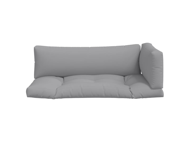  Lot de 3 coussins de palette, coussins de canapé gris tissu cf59675  - Conforama D