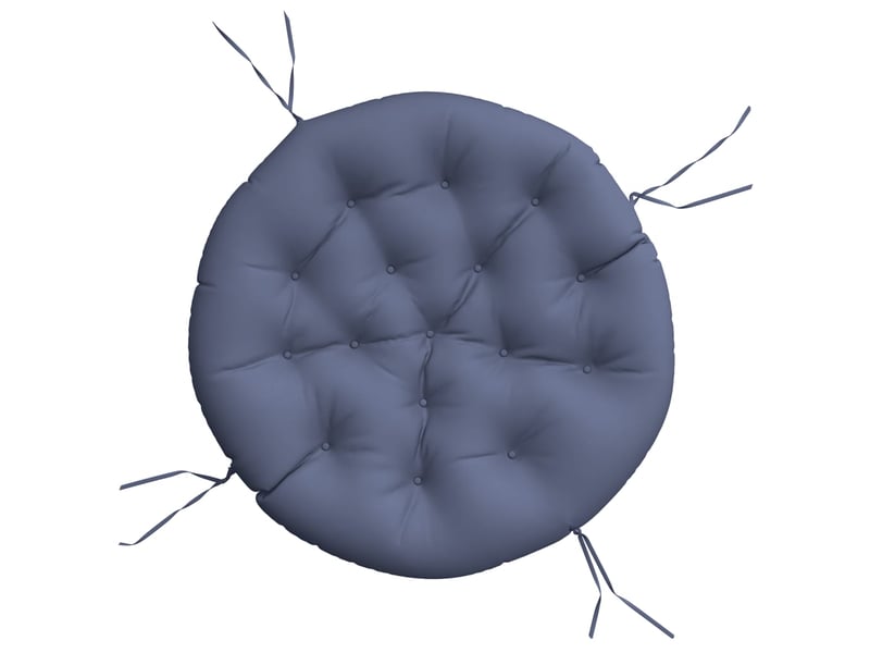  Coussin rond, coussin d'assise bleu marine ø 100x11 cm tissu oxford cf56606  - Conforama A