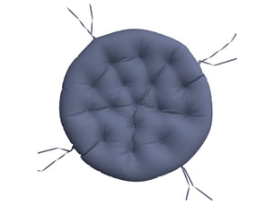 Coussin rond, coussin d'assise bleu marine ø 100x11 cm tissu oxford cf56606