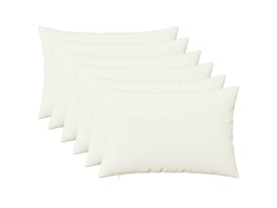 Lot de 6 housses de coussin heerlen blanc 40 x 60 cm tissu cf49577
