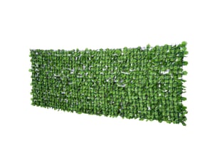 Haie artificielle 300x100 cm – vert clair – brise-vue décoratif résistant aux uv pour balcon et terrasse