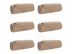 Couverture jetée de canapé 6 pcs camel 210x140 cm 2.48 kg polaire
