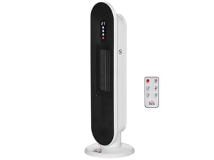Radiateur tour en céramique 1200 w2000 w avec télécommande, thermostat programmable 24 h et protection anti-basculement pour pièces jusqu'à 20 m²