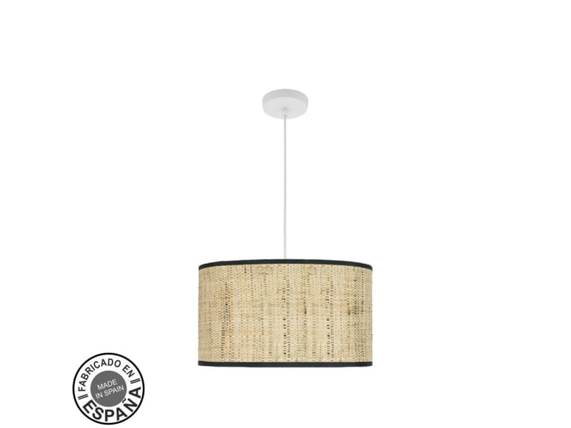  Suspension fabrilamp moda blanc canisse foncé 2 x e27 ø 40 cm 212494071 - Conforama A