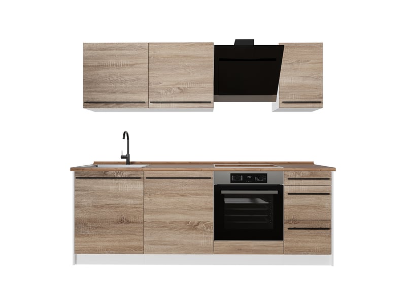  Vicco cuisine, sonomablanc, 220cm sans plan de travail  - Conforama A
