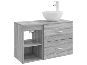 Ensemble de mobilier de salle de bain 2 pc sonoma gris cf64183