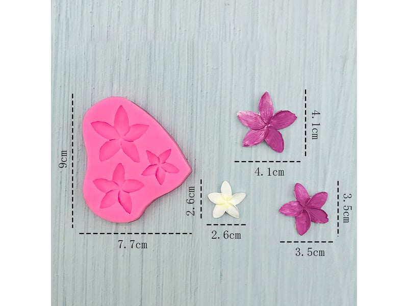  Plumeria fleur fondant fondant silicone moule de décoration outils de décoration fleur fleur polymère moules de bonbons au chocolat en argile polymère NO Commercial reference - Conforama D