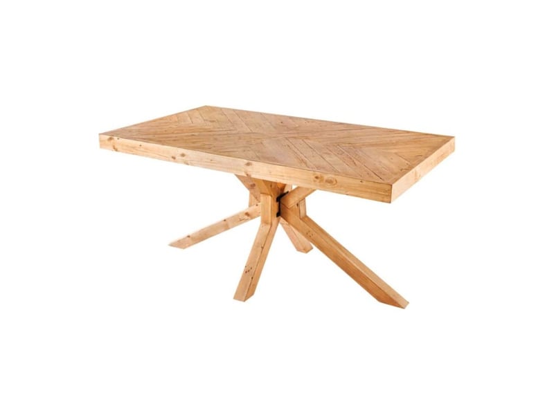Table lovark – rectangulaire 160 cm – bois massif de pin – style rustique - Conforama A