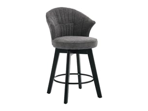 Lot de chaises chaise repas en tissu rembourré 2 pièces accoudoirs repose-pieds assise coque gris