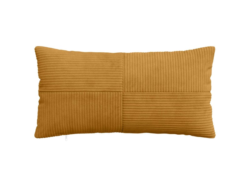 Lot de 6 housses de coussin almelo jaune 40 x 70 cm velours côtelé cf49883 - Conforama A