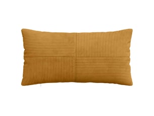 Lot de 6 housses de coussin almelo jaune 40 x 70 cm velours côtelé cf49883