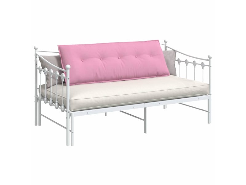 Coussin de dos, coussin de dossier rose 140 x 19 x 50 cm tissu cf54968 - Conforama C