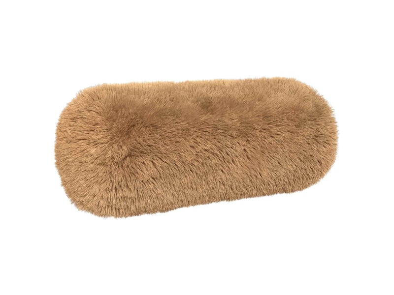 Lot de 6 coussins avec oreiller, coussins décoratifs heerlen taupe fleece pv cf50903 - Conforama C
