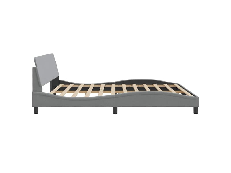 Lit double- lit adulte - cadre de lit dover gris clair 200x200 cm tissu - Conforama D