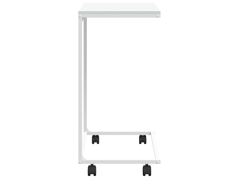  Table d'appoint | bout de canapé table basse avec roues blanc 55x35x70 cm bois d'ingénierie shl7218  - Conforama E