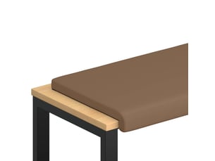 Coussin de banc, coussin d'assise, coussin de canapé simili cuir cappuccino profondeur 35 cm cf52907