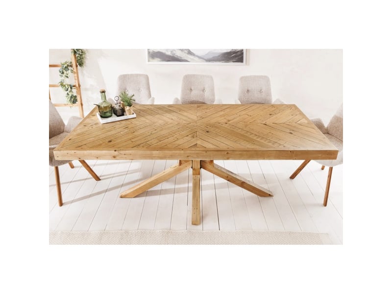  Table de salle à manger lovark – rectangulaire 200 cm – bois massif de pin  - Conforama D