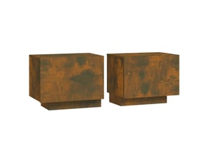 Table de chevet - cabinet de chevet - table de nuit chêne fumé 100x35x40 cm bois d'ingénierie
