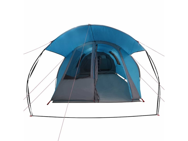  Tente tunnel, tente de camping 4 personnes bleu et gris shl88735  - Conforama E