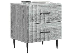 Table de chevet - cabinet de chevet - table de nuit 2 pièces sonoma gris 43 x 34,5 x 47,5 cm