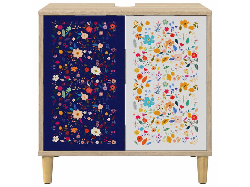  Armoire de salle de bain, meuble de rangement mainz sonoma 60x40x60 cm  - Conforama E